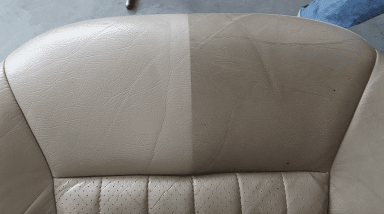 Efekt czyszczenia fotela skórzanego
